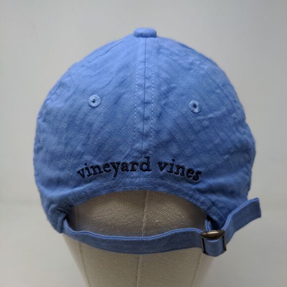 Vineyard Vines Men's Slideback Hat Blue Embroidered Whale Logo Cotton Blend - Picture 5 of 8